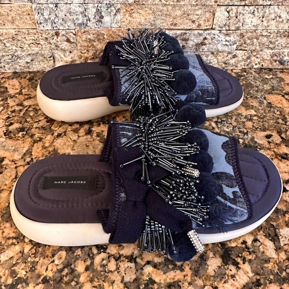Marc Jacobs Women's Emerson Pompom Sport Sandal Slide - Picture 3 of 9